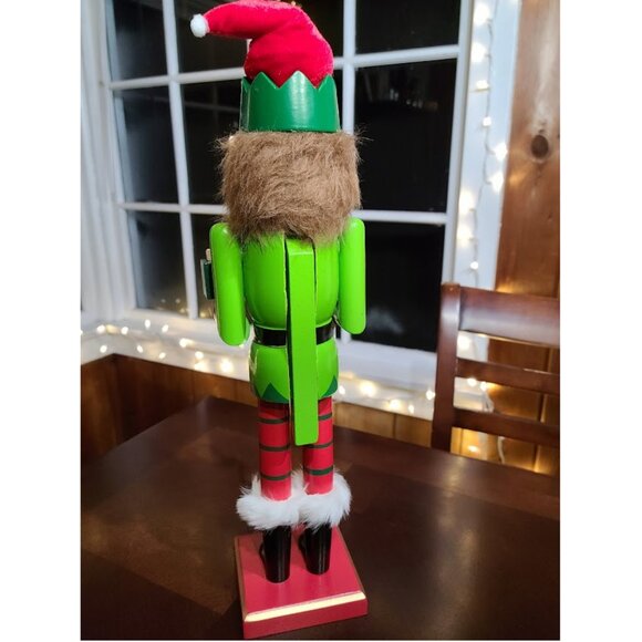 Christmas Nutcracker Soldier Elf Decor Wooden Statue Holiday Table Decoration - Picture 10 of 11